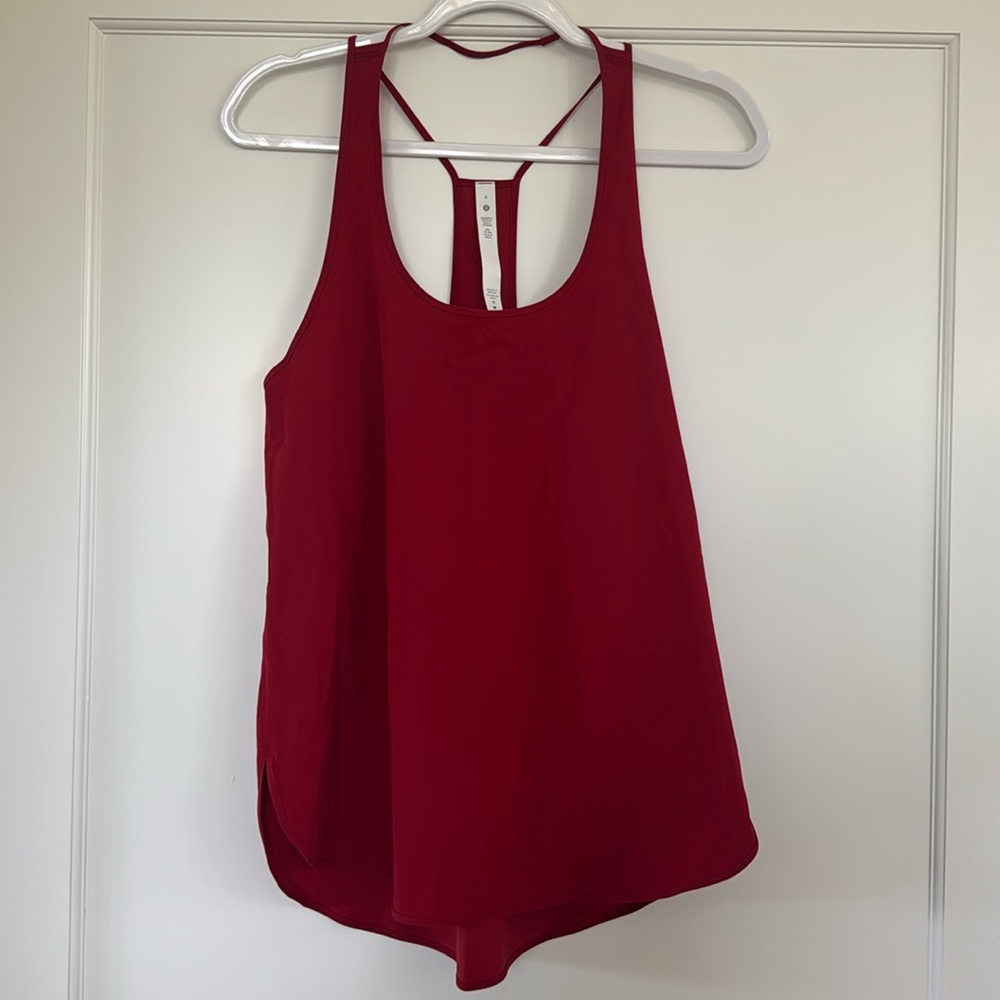 Lululemon red coastal tank size 6 nwt